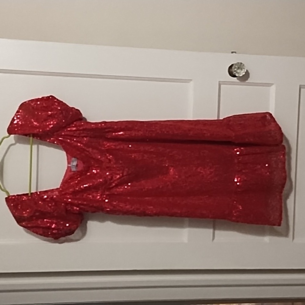 New pink sequin dress